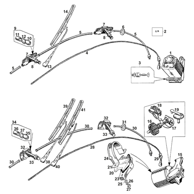 Wiper Arms, Blades & Motor