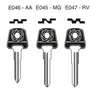 E046 Aa Ignition Key Blank Bl  Part