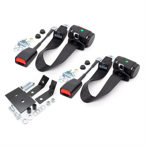 Inertia Seat Belt Kit Pair Midget Black MGOC