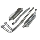MGB Rubber Bumper Standard Stainless Steel Exhaust Kit Part B002