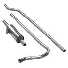 Stainless Steel Midget Single Box Exhaust System Kit Part B030