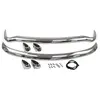 Stainless Bumper Set MGB c/w Overriders (Rubber Pad) 1970on kit part k510