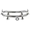 Stainless Bumper Set MGB c/w Overriders (Rubber Pad) 1970on kit part k510
