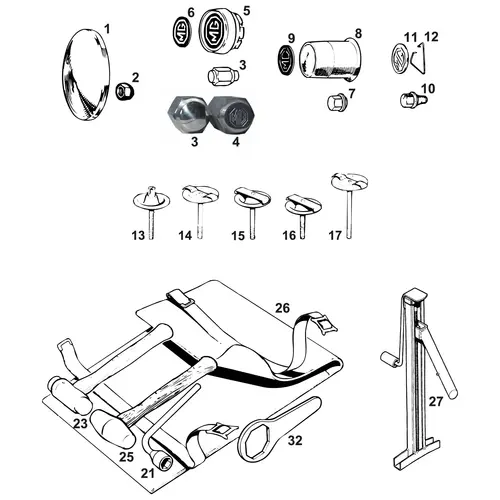 View all Wheel Nuts, Caps, Clamps & Tools