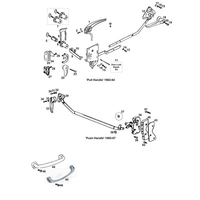 View all Door Locks & Fixings - 1962 - 1968