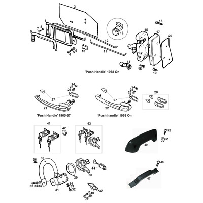 View all Door Locks & Fixings - 1968 - 1980