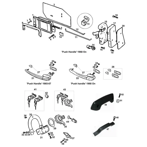 View all Door Locks & Fixings - 1968 - 1980