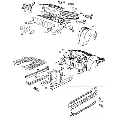 View all Rear Internal, Floorpan & Tunnel