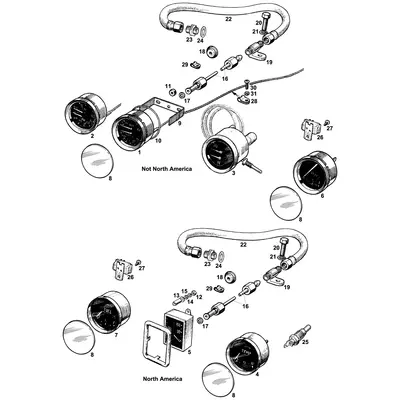 View all Gauges - Oil, Water & Fuel