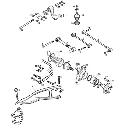 View all Rear Arms, Hubs & Roll Bar - MGTF