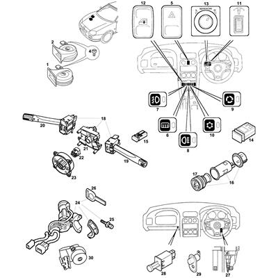 View all Steering Lock, Switches & Horns