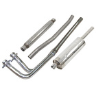 MGB Rubber Bumper Stainless Steel Slimline Exhaust Kit Part B011