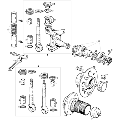 Stub Axles & Hubs