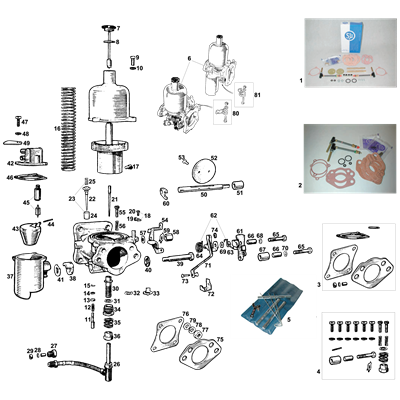 Carburettor, Linkages & Cables
