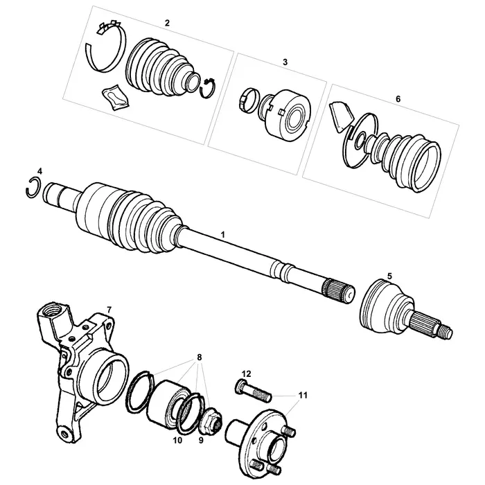 MGF & TF Clutch, Gearbox & Axle MGOC