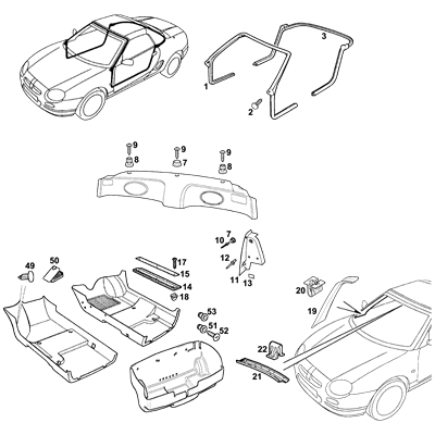 Finishers, Seals, Trim Clips and Interior Fixings