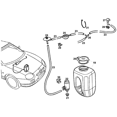 Washer Pump, Jets & Reservoir