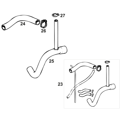 Coolant Hoses 1976 - 1980