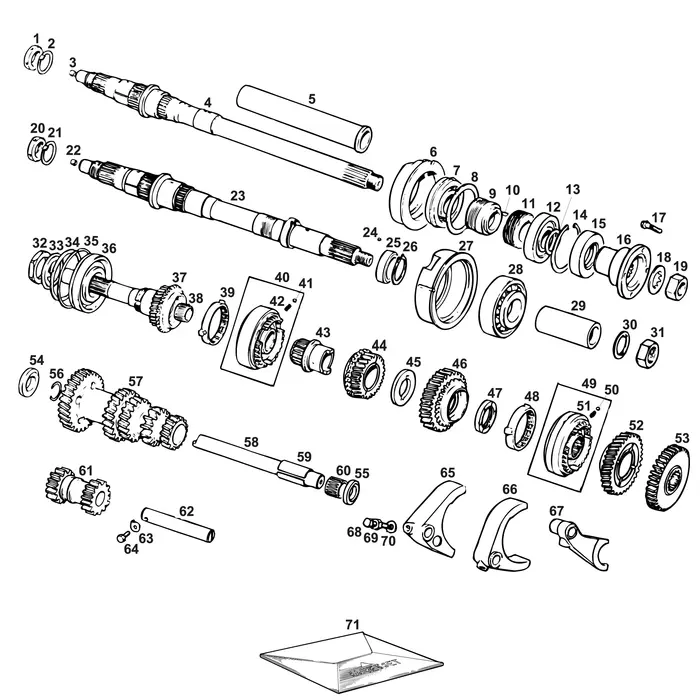 MGB Internal Gearbox Components | MGOC