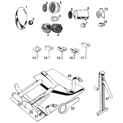 Wheel Nuts, Caps, Clamps & Tools