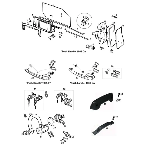 View all Door Locks & Fixings - 1968 - 1980